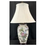 Chinoiserie Floral Ceramic Lamp