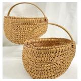 2 Hand Woven Buttocks Baskets
