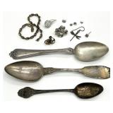 Sterling Silver Spoons & Scrap Sterling Jewelry