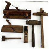 6pc Antique / Vintage Woodworking Hand Tools