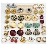 Vintage Jewelry Clip-On Earrings, Some Signed