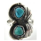 Native American Style Southwest Ring, Sz 7