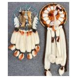 2 Native Style Handmade Mandella Shield Wall