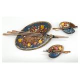 Signed Matisse Artist's Palette Brooch & Earrings