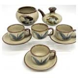 Vintage Okinawan Yachimun Art Pottery