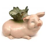 German Porcelain Whimsical Pig Vase