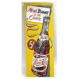 Pepsi Cola Tin Metal Advertising Sign