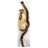 John Koch Aspen Wood Turquoise Stone Wall Vase