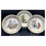 3pc Lenox Boehm Birds Collectors Plates