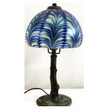 Art Glass Bronze Base 14 ' Table Lamp