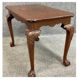 Antique Mahogany Ball in Claw Accent Table
