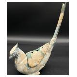 Japanese Cast Iron Pheasant Incense Burner