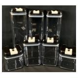 7pc Airtight Plastic Kitchen Canisters