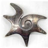 Signed Carmen Beckmann Sterling Silver Brooch