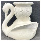 Plaster Swan Form Accent Table