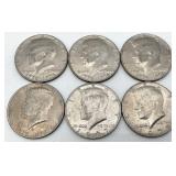 6 - 1976-1977-1979 Kennedy Half Dollar Coins