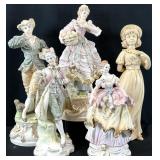 5pc Large / Asst Vintage Ceramic Figures