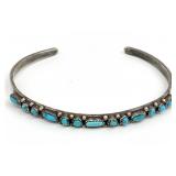 Southwestern Sterling Turquoise Cuff Bracelet