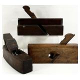 3pc Antique / Vintage Woodworking Plane Hand Tools