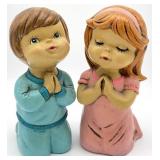 2pc Vintage Children Praying Figurines