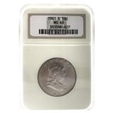 1961-D Franklin Half Dollar MS65