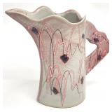 Ceramic Sculptural Pitcher Signed Ingrid