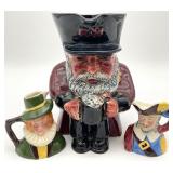 3 Staffordshire England Toby Jugs