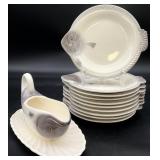 Waechtersbach Fish Plates & Sauce Bowl