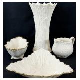 4pc Lenox China Vase & Dishes