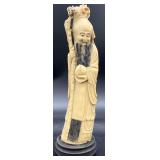 Vintage Chinese Carved Shou Xing Diety Figure