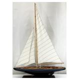 Vintage Wooden Model Sailboat