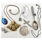 Sterling Pendants, Brooches & More