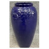 McCoy Cobalt Blue Swag & Bow Floor Vase