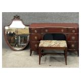 Mahogany Vanity w/ Stool