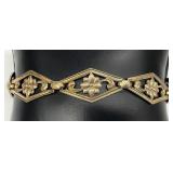Symmetalic Sterling 14K Gold Fused Floral Bracelet