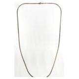 Italian Sterling Silver 30 ' Herringbone Necklace