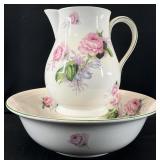 Large Vintage Water Pitcher & Basin