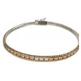 Italian Tri-Color Sterling Bracelet