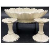 3pc Lenox Symphony Centerpiece Bowl & Candlesticks