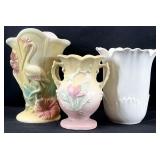 3pc Vintage Art Pottery Vases
