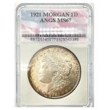 1921 Morgan Silver Dollar ANGS MS67