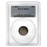 1954-S Roosevelt Dime PCGS MS66+