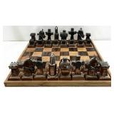 Large Handmade Brutalist Style Chess Set