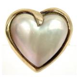 14k Yellow Gold Heart Ring