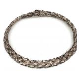 Italian Sterling Silver Fancy Weave Bracelet