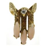 18k Yellow Gold Brutalist Ring