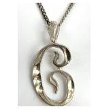 Sterling Silver 'C' Necklace