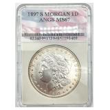 1897-S Morgan Silver Dollar ANGS MS67