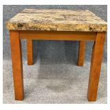 Faux Stone End Table