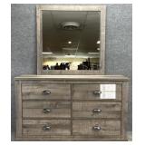 New Grey Dresser w/ Mirror